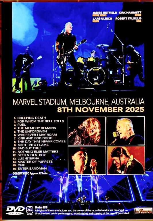 Metallica メタリカ/Melbourne,Australia 11.08.2025 Multi-Cam Edition