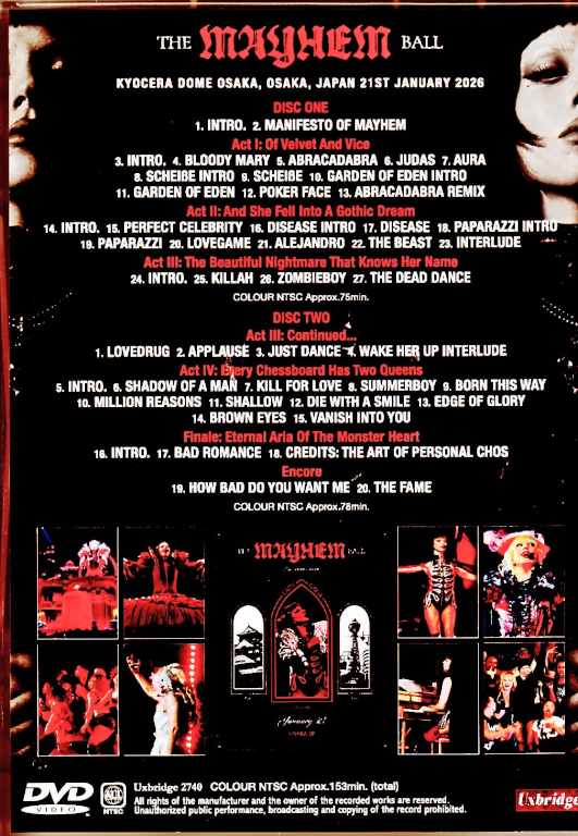 Lady Gaga レディ・ガガ/Tokyo,Japan 1.21.2026 Complete