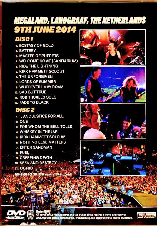 Metallica メタリカ/Netherlands 2014 Complete Broadcast Edition