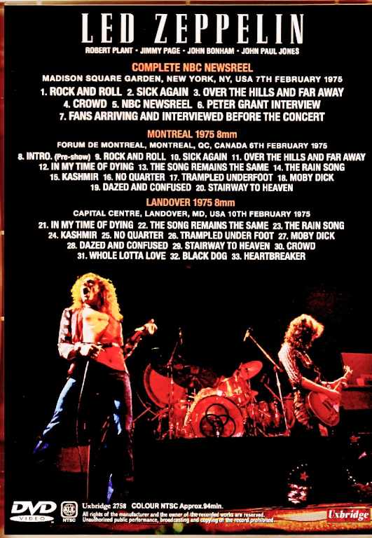 Led Zeppelin レッド・ツェッペリン/NY,USA 1975 Complete 16mm Film