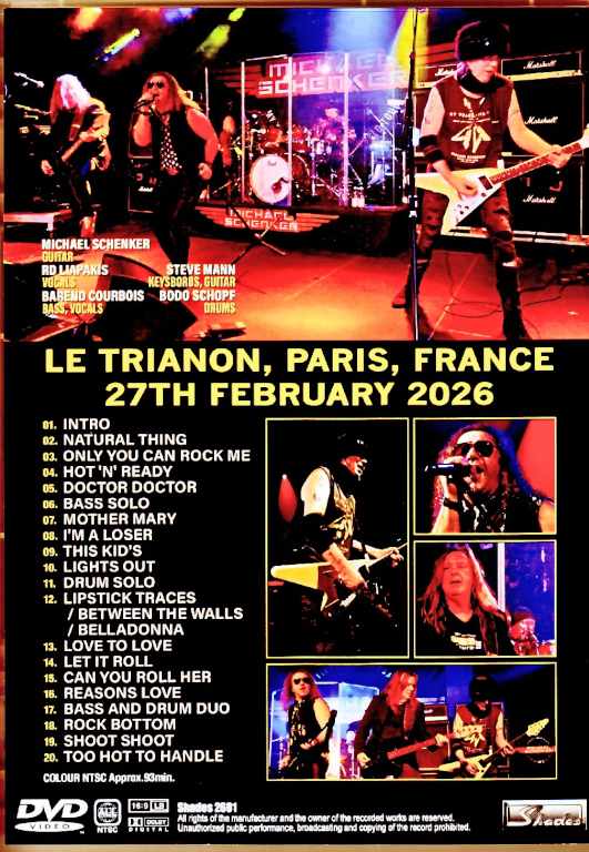 Michael Schenker マイケル・シェンカー/France 02.27.2026 Complete