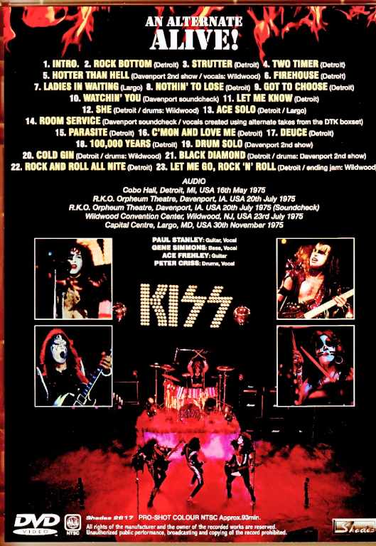 Kiss キッス/Alive! Dressed yo Kill Tour 1975 Collection