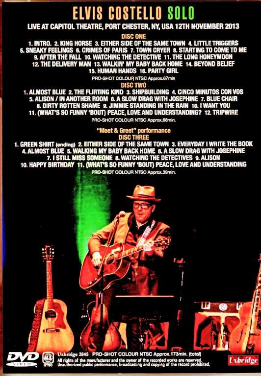 Elvis Costello エルヴィス・コステロ/NY,USA 11.12.2013 Complete
