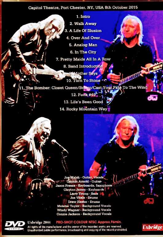 Joe Walsh ジョー・ウォルシュ/NY,USA 10.08.2015 Complete Multi-Cam