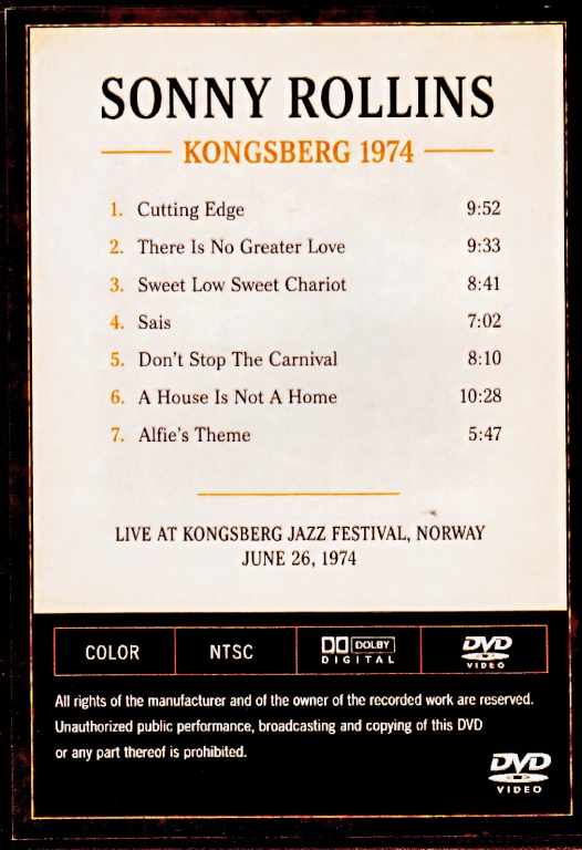 Sonny Rollins ロニー・ロリンズ/Norway 06.26.1974
