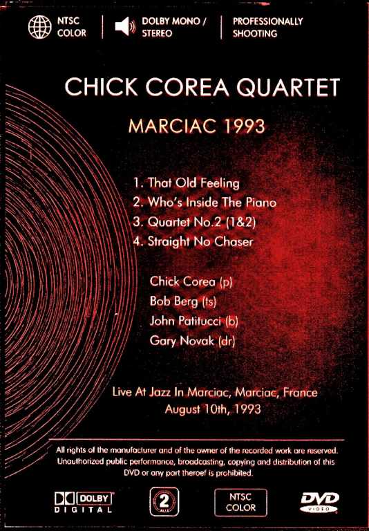Chick Corea Quartet Bob Berg チック・コリア ボブ・バーグ/France