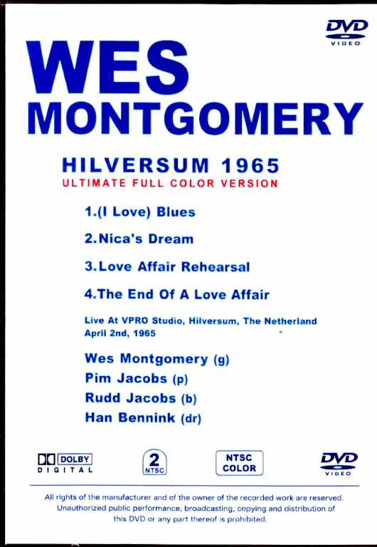 Wes Montgomery ウェス・モンゴメリー/Netherlands 1965 TV Broadcast