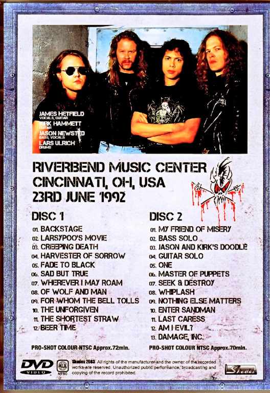 Metallica メタリカ/OH,USA 06.23.1992 Complete Multi-Cam Edition