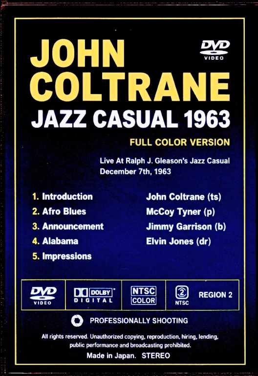 John Coltrane ジョン・コルトレーン/Jazz Casual TV Program 12.07
