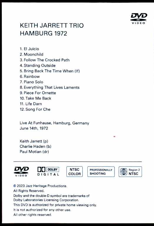 Keith Jarrett Trio キース・ジャレット/Germany 06.14.1972 TV