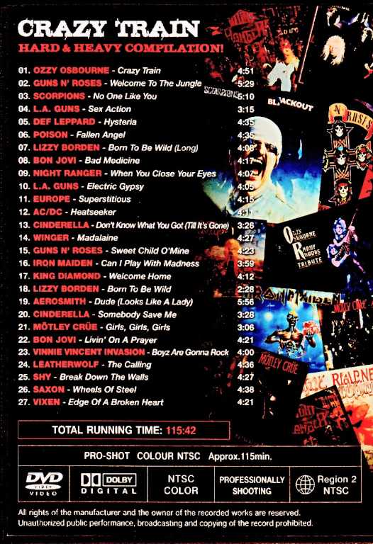 Various Artists Bon Jovi,Scorpions,Ozzy Osbourne,Iron Maiden,Def