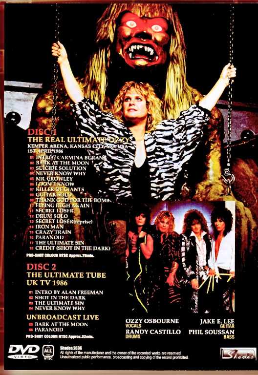 Ozzy Osbourne オジー・オズボーン/MO,USA 04.01.1986 Multi-Cam