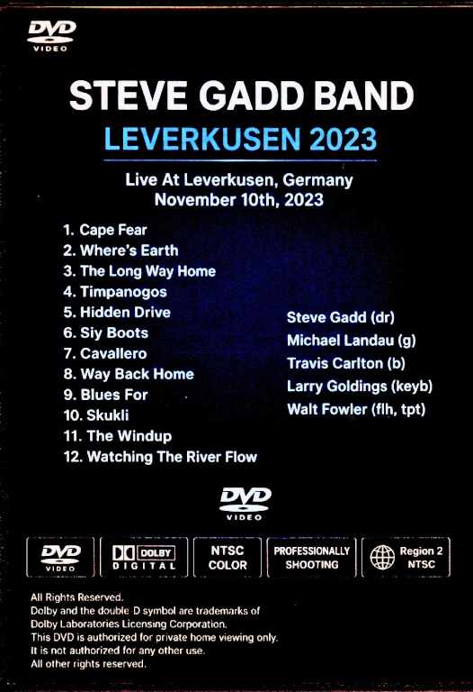 Steve Gadd　スティーヴ・ガッド Master Series DVD Steve Gadd Band Michael Landau スティーブ・ガッド マイケル