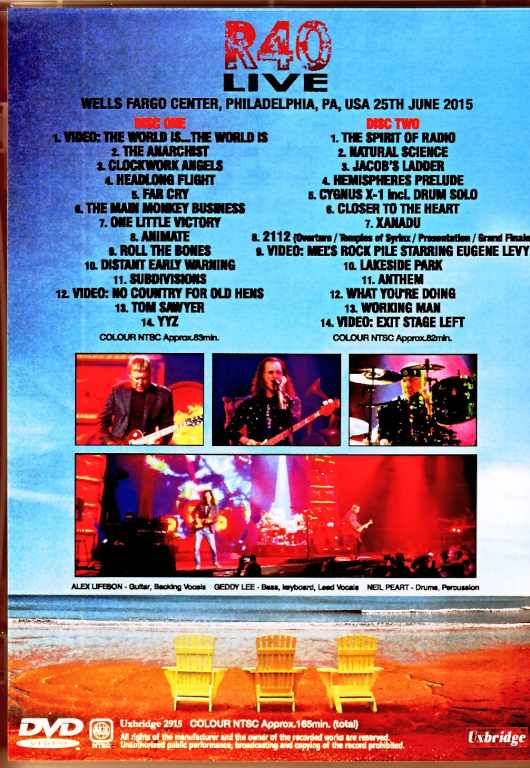 Rush ラッシュ/PA,USA 06.25.2015 Complete