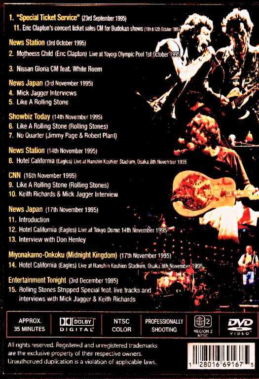 Various Artists Eric Clapton,Rolling Stones,Eagles/Rare TV