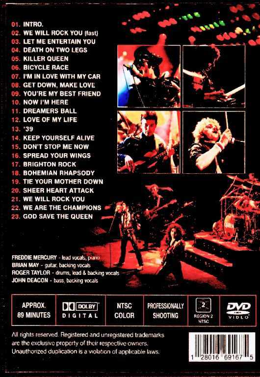 Queen クィーン/映像版 ライヴ・キラーズ Various Video Compilation
