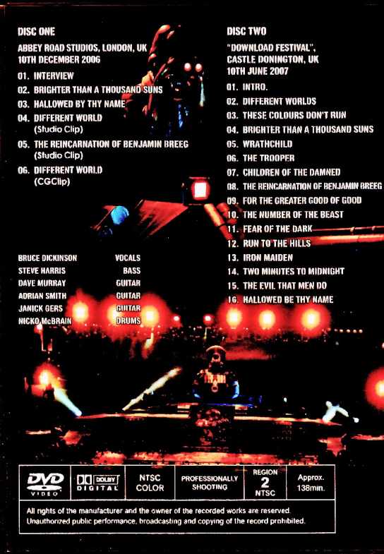 Iron Maiden アイアン・メイデン/England,UK 2006-2007 Pro-Shot Edition