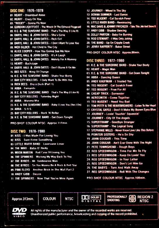 Various Artists Kiss,Heart,Hall & Oates,ABBA,Bay City Rollers