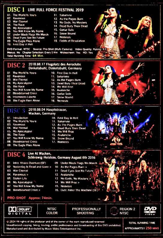 Arch Enemy アーチ・エネミー/Pro-Shot Live Collection 2016-2019