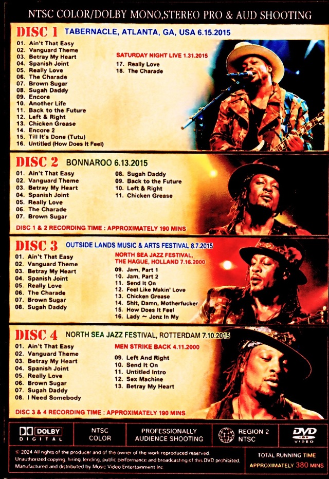 D'Angelo ディアンジェロ/Live Compilation 2015 and more