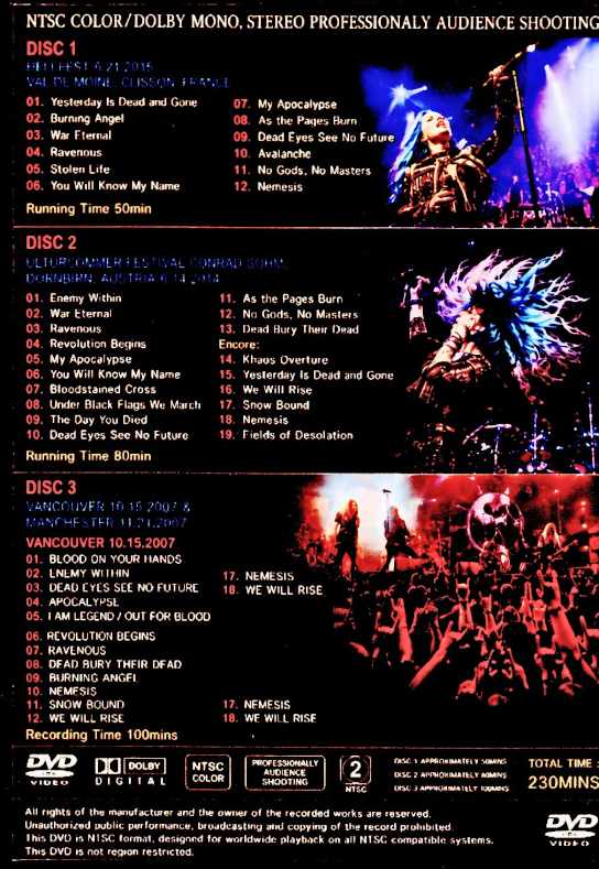 Arch Enemy アーチ・エネミー/Live Collection 2007-2015