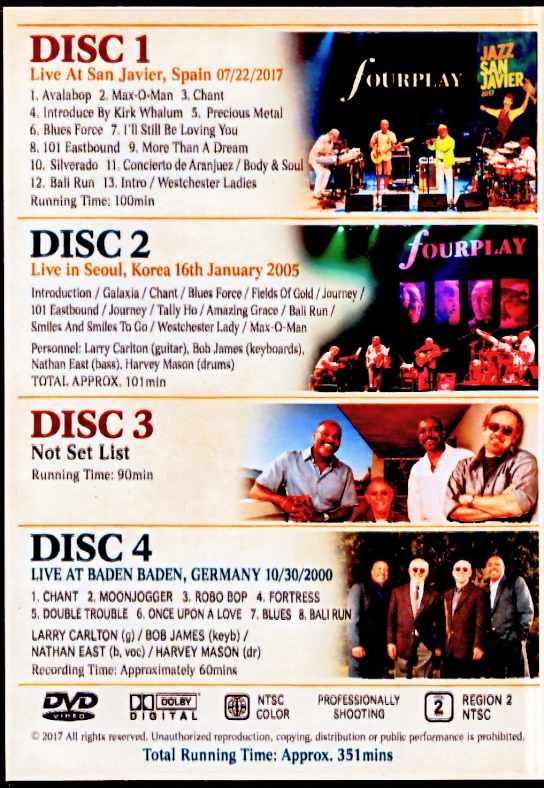 Fourplay フォープレイ/Pro-Shot Live Collection 2000-2017