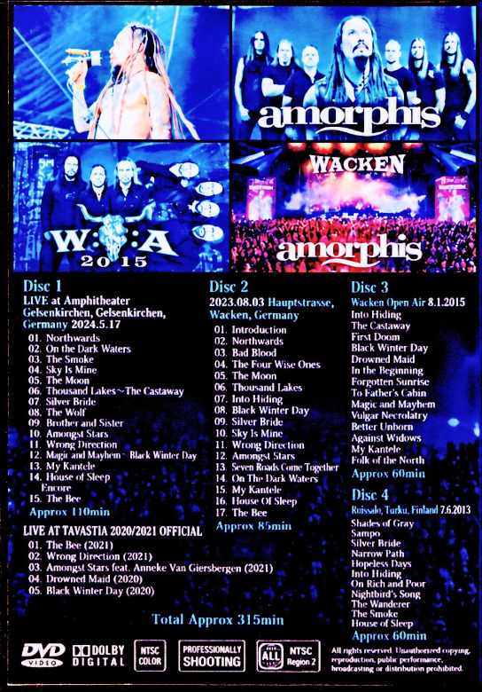 Amorphis アモルフィス/Pro-Shot Live Collection 2013-2024