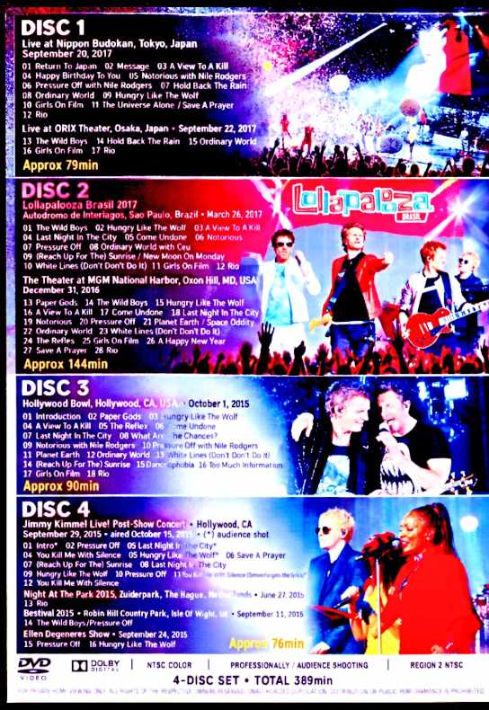 DURAN DURAN CD・DVD 15枚セット Duran Duran デュラン・デュラン/Live Collection 2015-2017