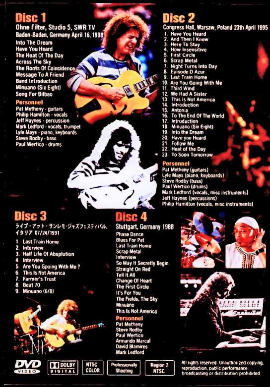 Pat Metheny Group パット・メセニー/Pro-Shot Live Collection 1988-1998