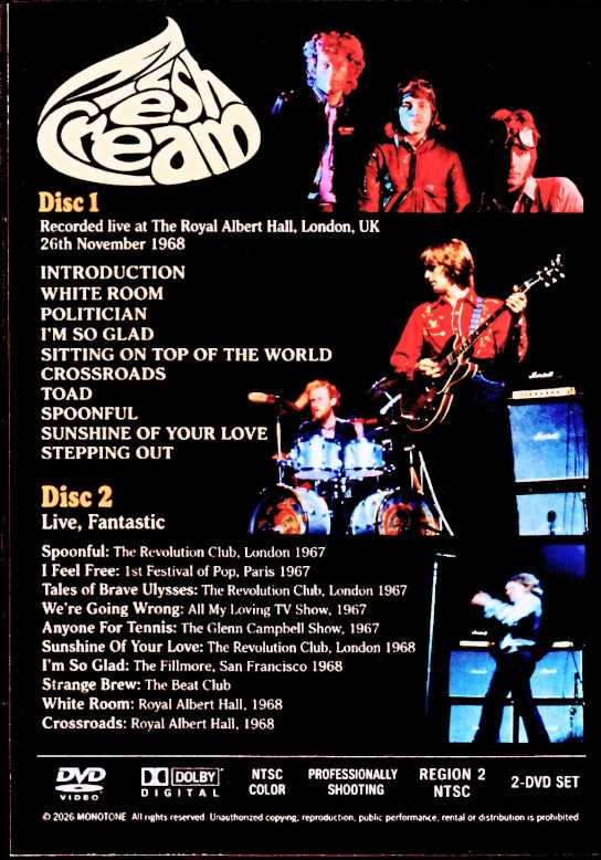 Cream クリーム/Last Live 1968 Complete & more