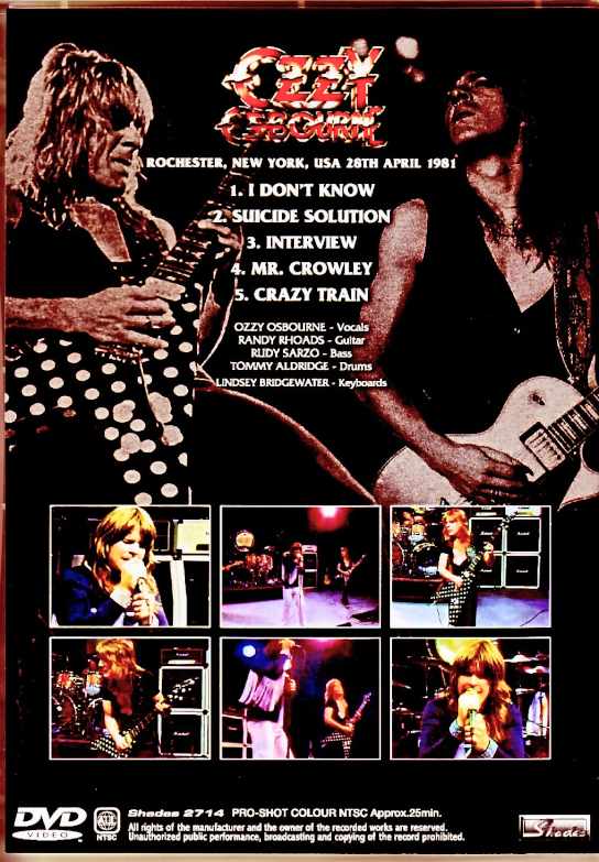 オジー・オズボーン 30周年記念ボックス [3CD＋DVD] ランディ・ローズ Ozzy Osbourne Randy Rhoads オジー・オズボーン ランディ・ローズ/NY