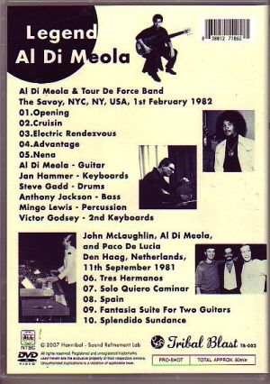 Al Di Meola アル・ディメオラ/NY 1982 & Netherlands 1981