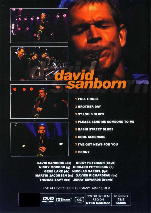 David Sanborn デヴィッド・サンボーン/Germany 2008