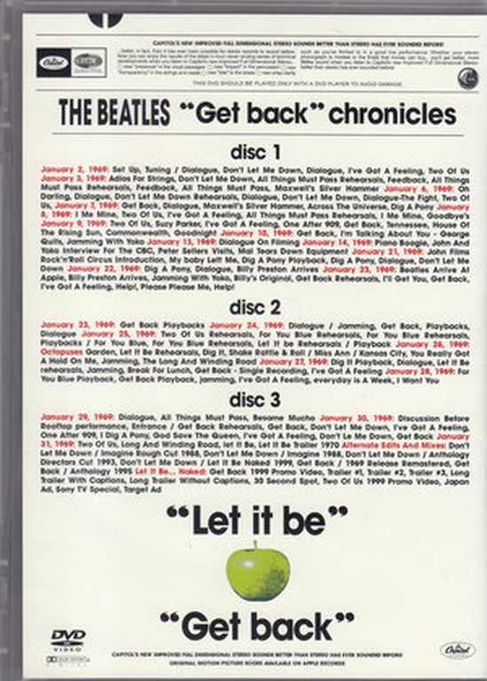 Beatles ビートルズ/Get Back Chronicles