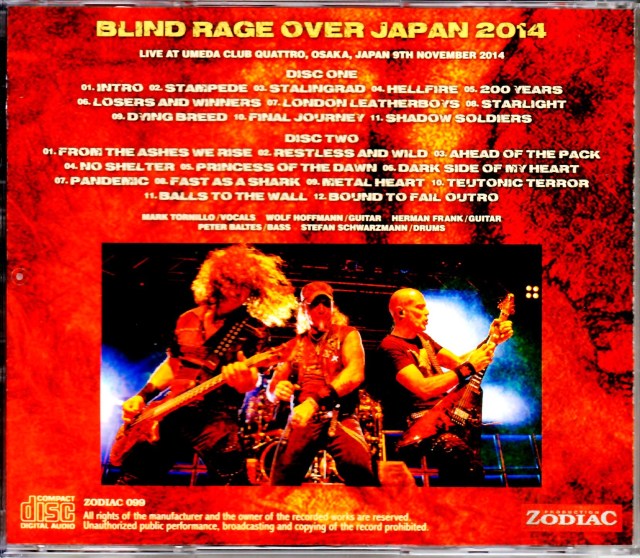 Accept アクセプト/Osaka,Japan 11.9.2014