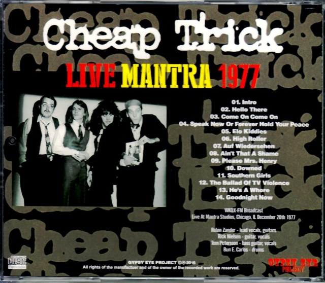 Cheap Trick チープ・トリック/IL,USA 1977