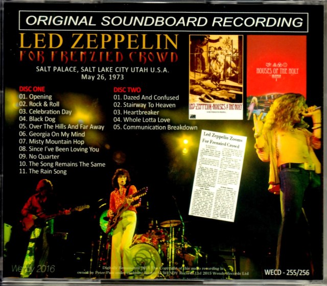 Led Zeppelin レッド・ツェッペリン/OT,USA 1973