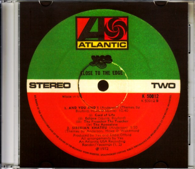 Yes Fragile イエス こわれもの UKオリジナル盤 Yes イエス/Close to