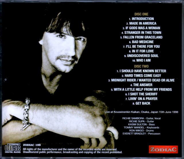 Richie Sambora リッチー・サンボラ/Osaka,Japan 1999
