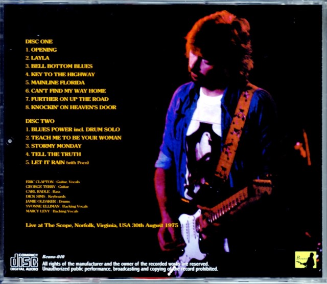 SBD！2CD！ERIC 殺し CLAPTON/クラプトン/SCOPE '75 - 洋楽