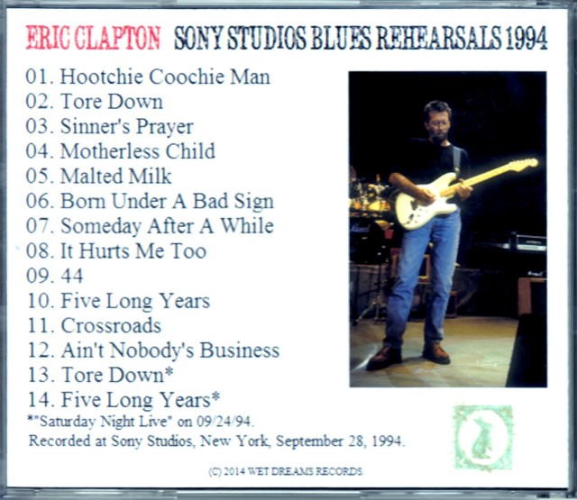 Eric Clapton エリック・クラプトン/Ny,USA 1994 Rehearsals 1994