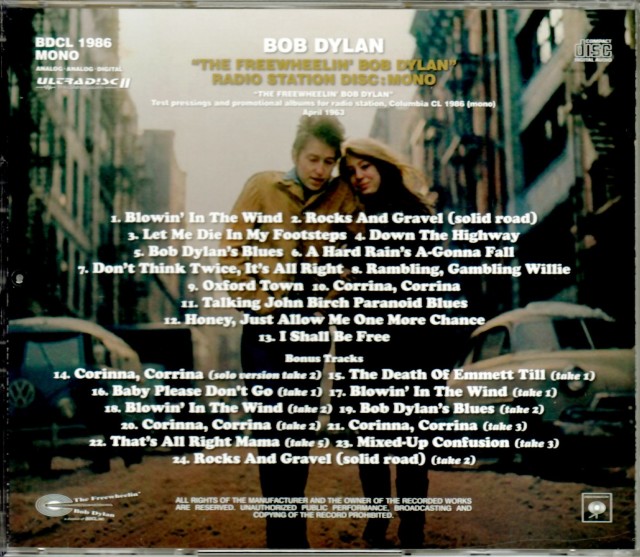 Bob Dylan ボブ・ディラン/Freewheelin Promo Album mono