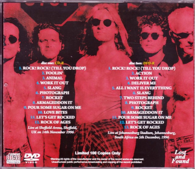 デフ・レパード　DEF LEPPARD   レコード　1996年　オリジナル Def Leppard デフ・レパード/UK 1996 & more