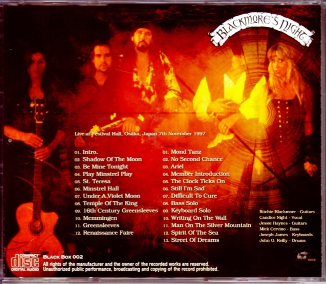 ブラックモアズナイト  Blackmore’s night  CD  3作品 ブラックモアズナイト Blackmore's night CD 3作品