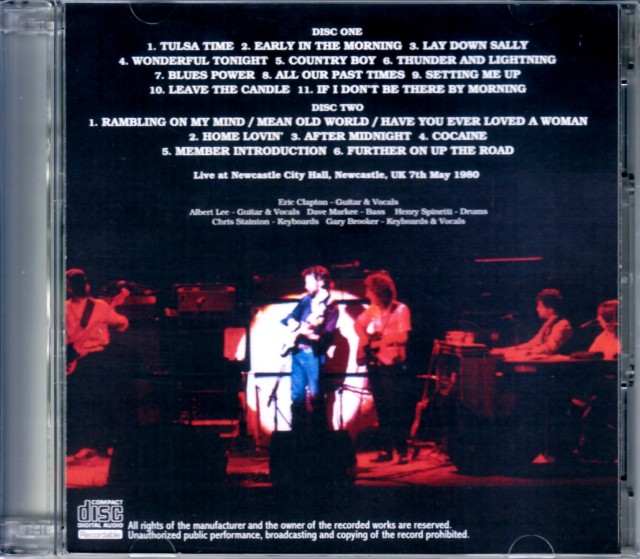 Eric Clapton エリック・クラプトン/UK 5.7.1980