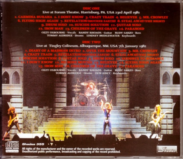 Ozzy Osbourne オジー・オズボーン/Pa,USA 1982 & more