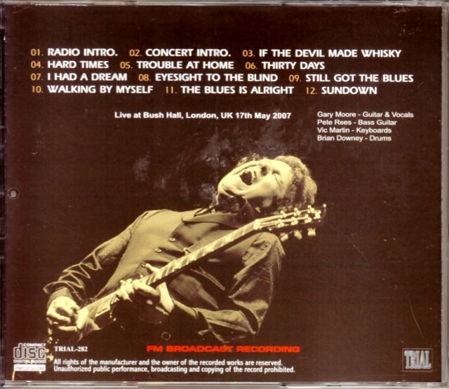 Gary Moore ゲイリー・ムーア/UK 2007