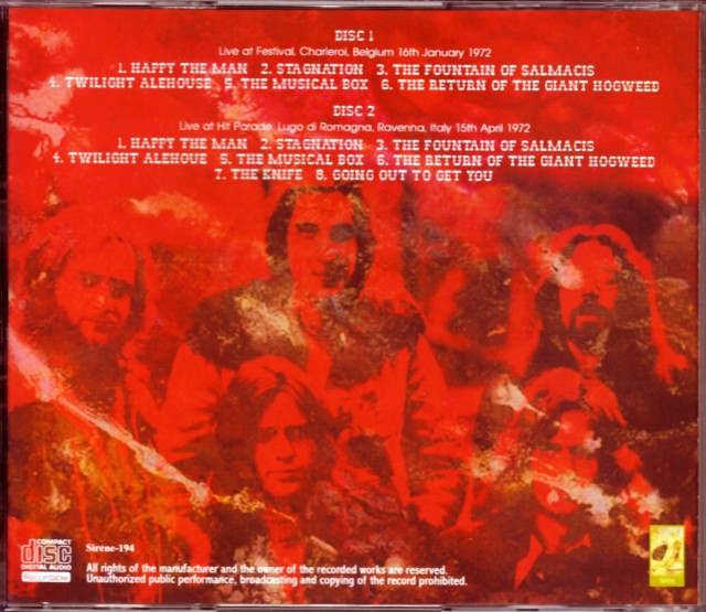 Genesis ジェネシス/Belgium 1972