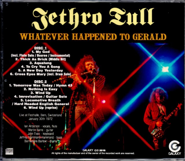 Jethro Tull ジェスロ・タル/Switzerland 1972