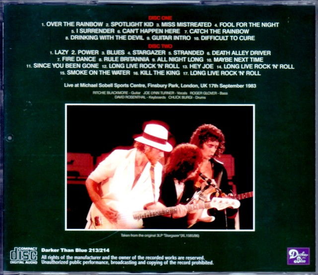レインボー:World Tour 1983-84❤3LP